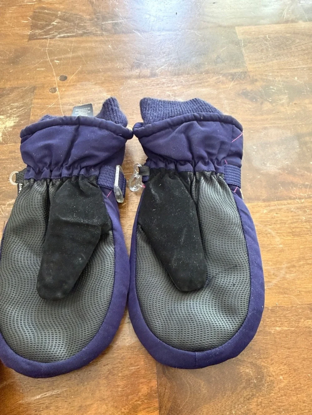 Champion Kids Purple Mittens with Pink Stitching